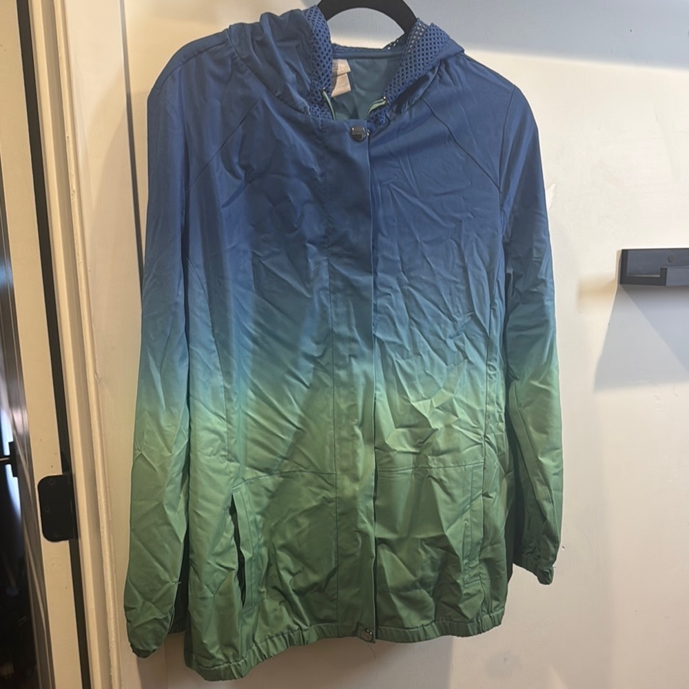 Chico's Blue and Green Gradient Jacket